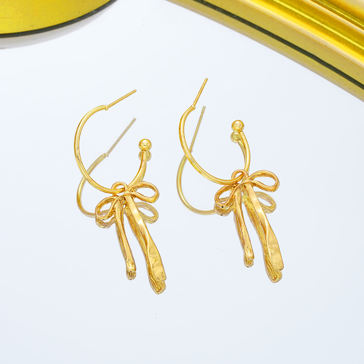Wholesale Simple niche creative temperament bow tassel earrings
